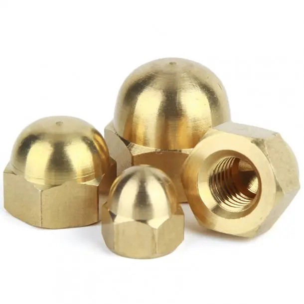 Meď mosadz Din1587 Hex Ded Cap Nuts, Auto Parts, OE Vlastné orechy